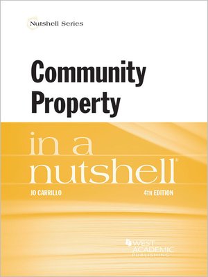cover image of Community Property in a Nutshell